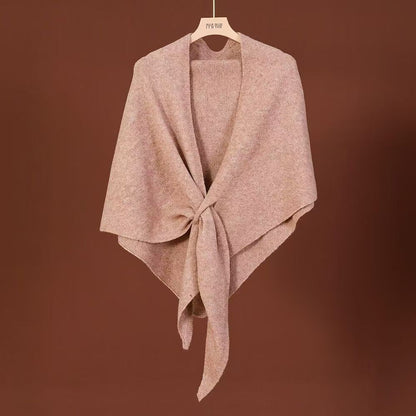Wool Knitted Triangle Shawl Fashionable Warm Scarf