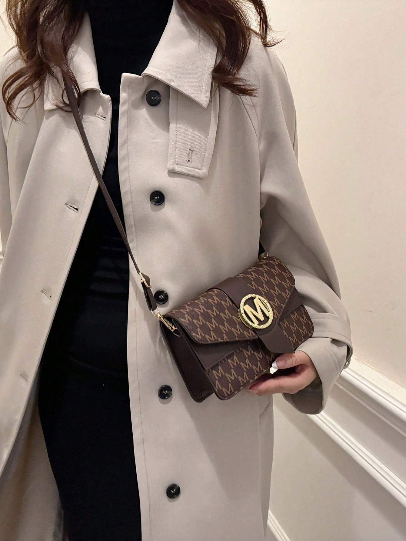 Fashionable And Versatile Girl's Single Shoulder Crossbody Small Square Bag