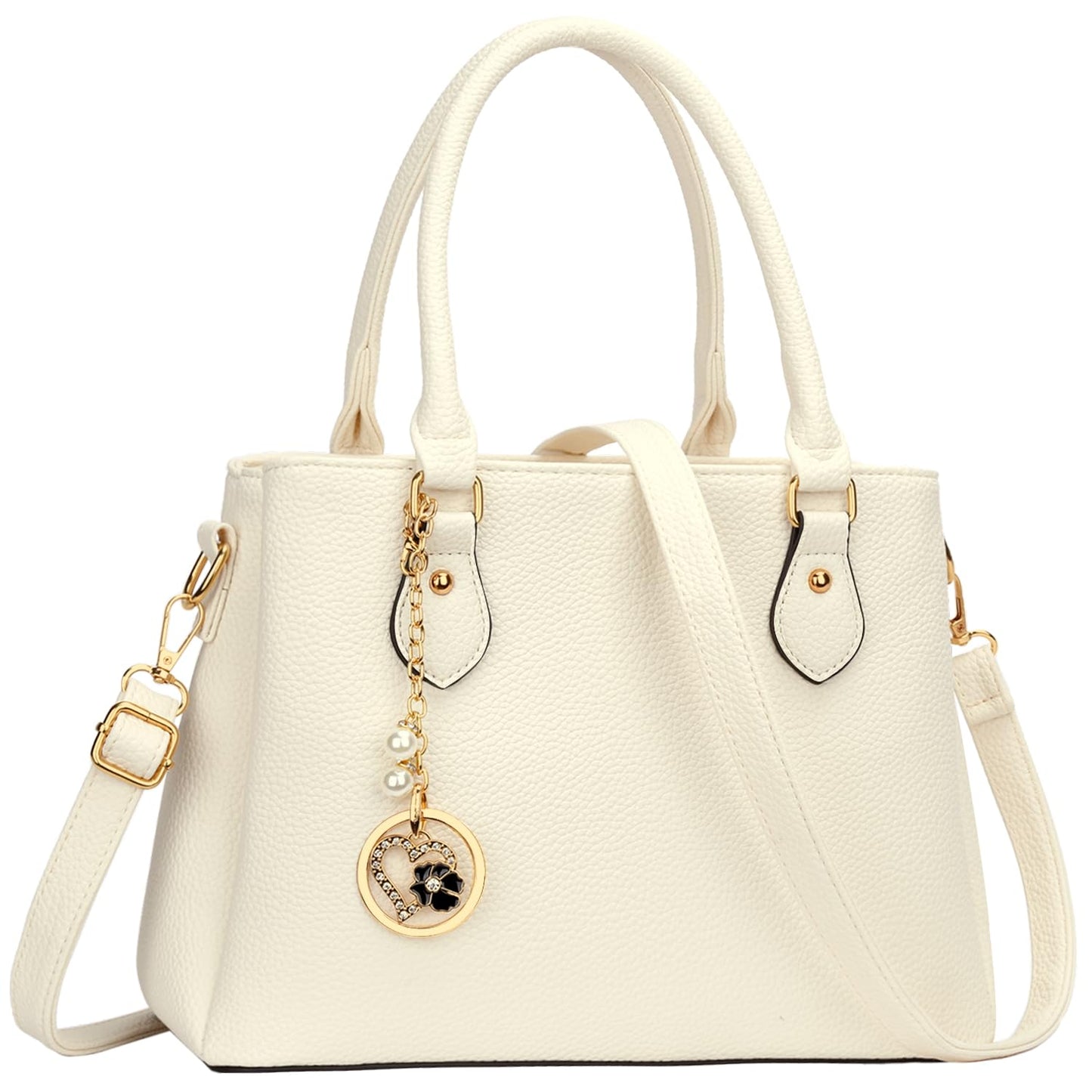 KKXIU Women Satchel Bags Handle Shoulder Handbags and Purses Pockets Zipper Leather Crossbody Bags