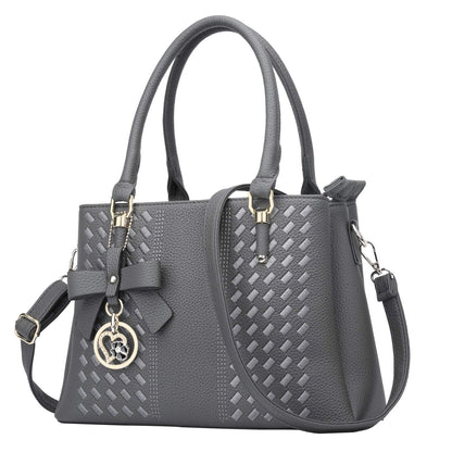 KKXIU Women Satchel Bags Handle Shoulder Handbags and Purses Pockets Zipper Leather Crossbody Bags