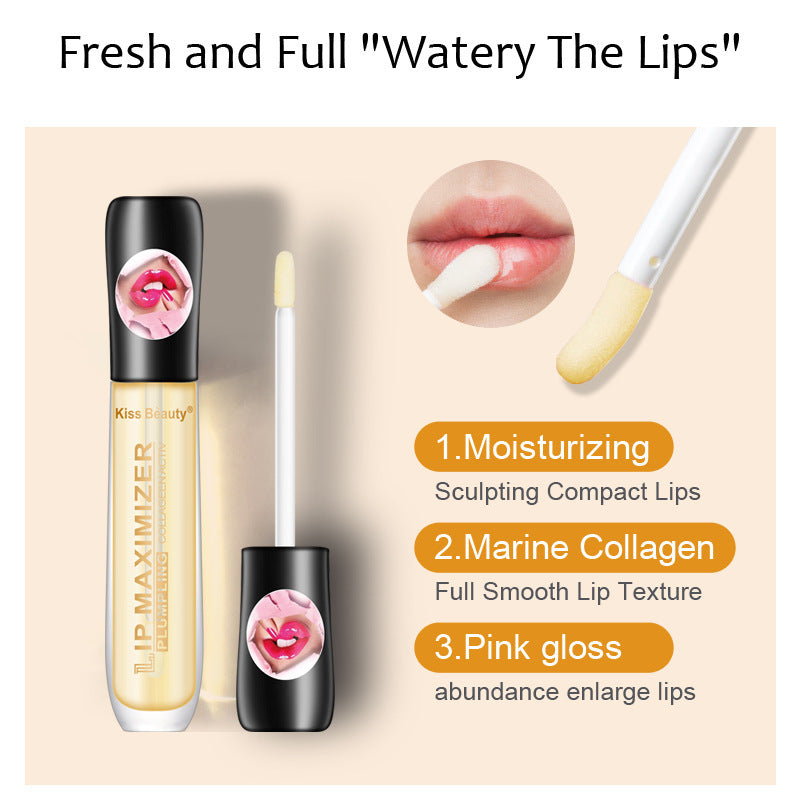 Kissbeauty Transparent Lip Oil Moisturizing Fade Lip Lines Elastic Moisturizing Big Mouth Lip Maximizer
