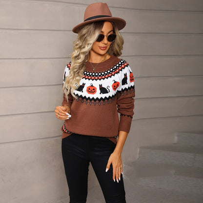Women's Oversized Knit Christmas Sweater